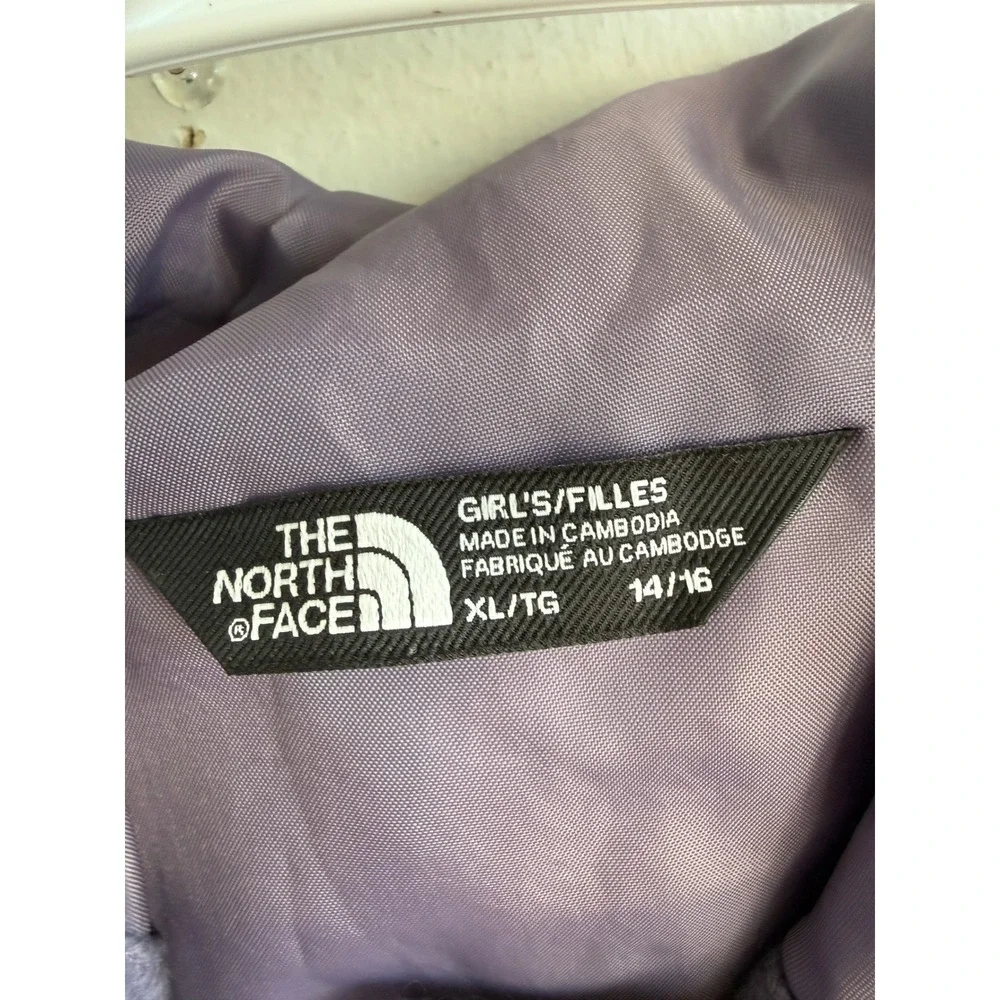The North Face Girls Purple DryVent Rain Jacket Hooded Windbreaker XL 14/16